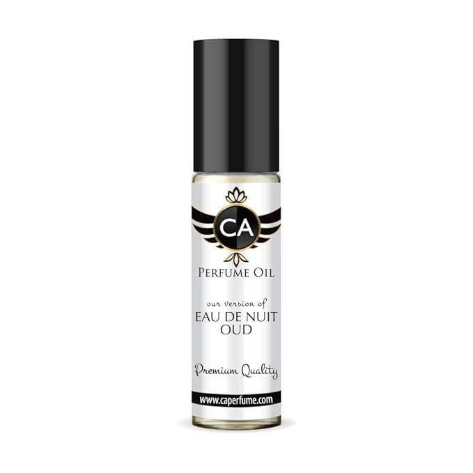 CA Perfume Impression of Eau De Nuit Oud for Men Fragrance Oil Woody Spicy Scent Long Lasting Cologne for Men Travel Size TSA Ready Mini Parfum Body Oil Roll-on 0.33 Fl Oz 10ml