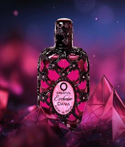 Orientica Luxury Exclusive Dania Extrait de Parfum – Floral, Fruity, Woody, Orange, Gardenia, Peach, Tuberose, Coconut, Vanilla, Amber, Cedar - Arabic Perfume for Men & Women – 2.7oz/80ml
