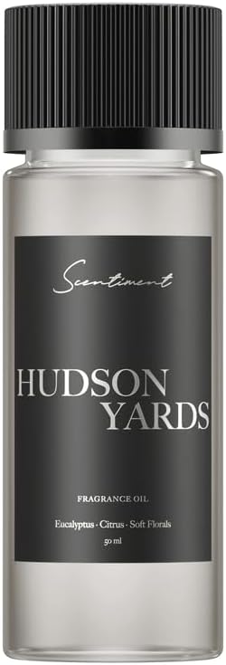 Scentiment Diffuser Oil - Hudson Yards | Aromatherapy Home Fragrance | Inspired by Equinox® Hotel | Luxurious Scent with Notes of Eucalyptus, Citrus, Soft Florals (50 mL)