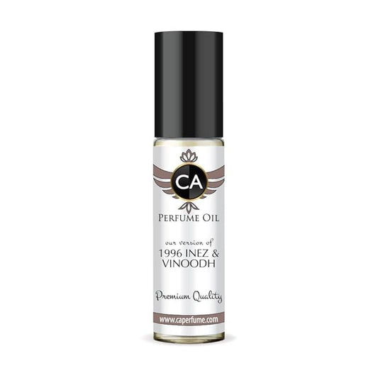CA Perfume Impression of 1996 Inez & Vinoodh Unisex Fragrance Oil Amber Woody Scent Long Lasting Perfumes for Women & Men Travel Size TSA Ready Mini Parfum Body Oil Roll-on 0.33 Fl Oz 10ml