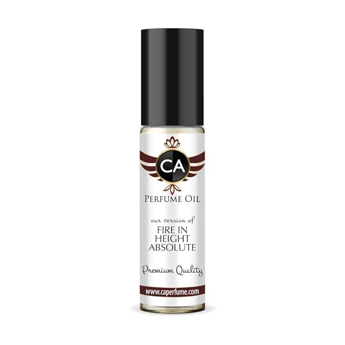 CA Perfume Impression of Fire in Height Absolute for Men Fragrance Oil Woody Floral Musk Scent Long Lasting Cologne for Men Travel Size TSA Ready Mini Parfum Body Oil Roll-on 0.33 Fl Oz 10ml