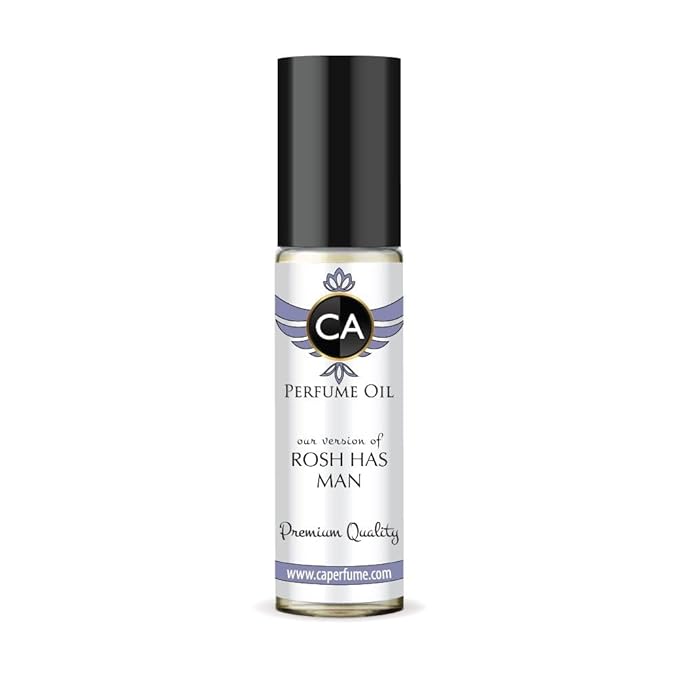 CA Perfume Impression of Rosh has Man for Men Fragrance Oil Woody Spicy Scent Long Lasting Cologne for Men Travel Size TSA Ready Mini Parfum Body Oil Roll-on 0.33 Fl Oz 10ml