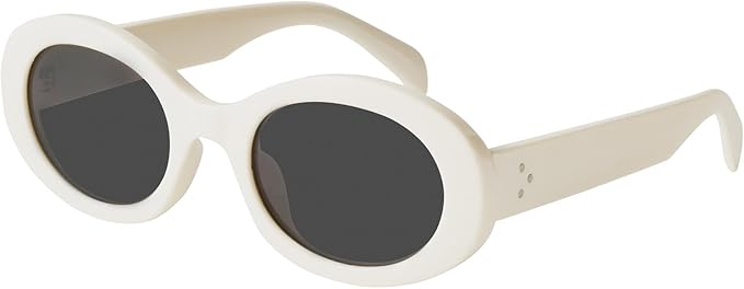 mosanana Oval Retro Trendy Sunglasses for Women 90s Style MS52371