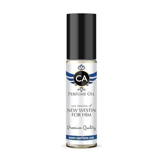 CA Perfume Impression of New Westin For Him for Men Fragrance Oil Aromatic Scent Long Lasting Cologne for Men Travel Size TSA Ready Mini Parfum Body Oil Roll-on 0.33 Fl Oz 10ml