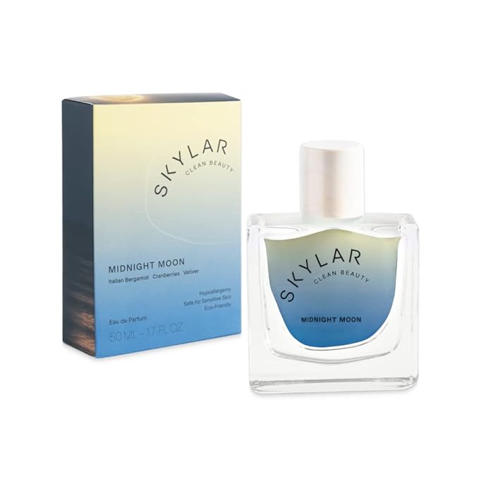 Skylar Midnight Moon Eau de Parfum- Hypoallergenic & Clean Perfume for Women & Men, Vegan & Safe for Sensitive Skin - Floral Perfume, Italian Bergamot, Cranberries & Vetiver - 50mL /1.7 Fl oz