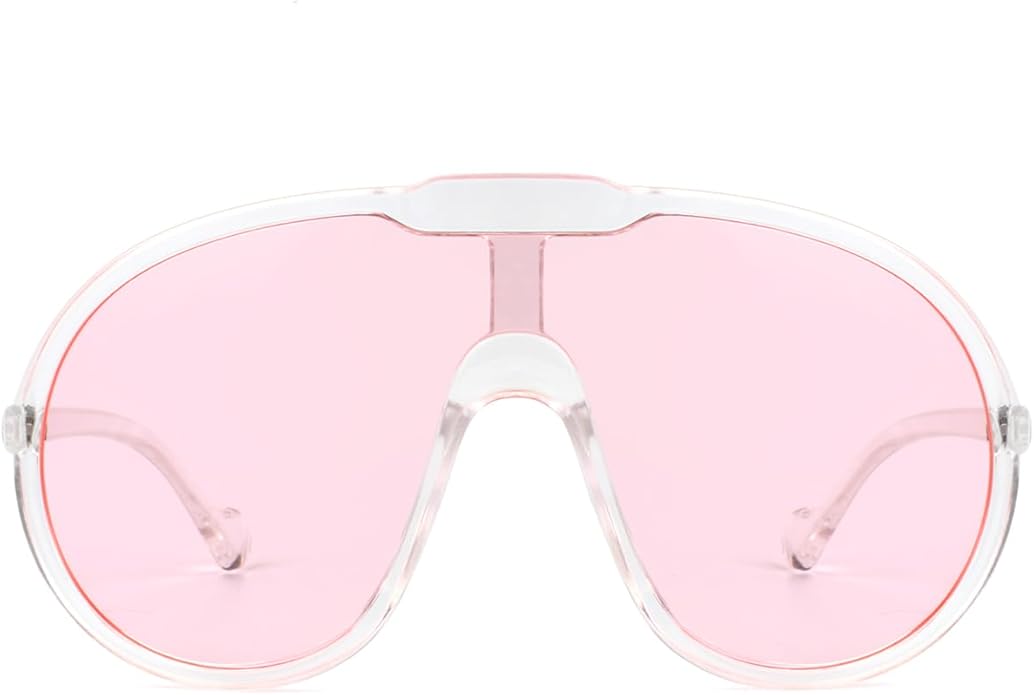 Trendy Oversized Sunglasses for Women Men Fashion Shield Aviator Sun Glasses UV400 Protection Goggles