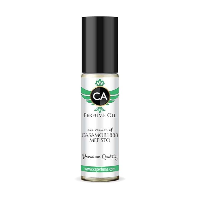 CA Perfume Impression of Casamor1888 Mefisto for Men Fragrance Oil Citrus Aromatic Scent Long Lasting Cologne for Men Travel Size TSA Ready Mini Parfum Body Oil Roll-on 0.33 Fl Oz 10ml