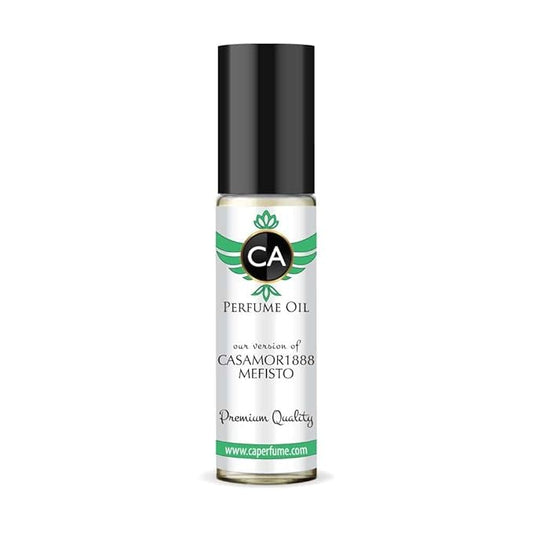 CA Perfume Impression of Casamor1888 Mefisto for Men Fragrance Oil Citrus Aromatic Scent Long Lasting Cologne for Men Travel Size TSA Ready Mini Parfum Body Oil Roll-on 0.33 Fl Oz 10ml