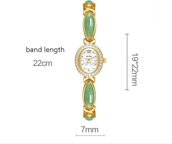 LOREO Elegant Women’s Gold Bracelet Watch Vintage Oval Dial, Waterproof Quartz Movement, Small Face Dress Watch for Ladies