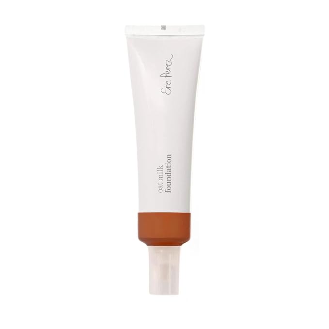 Ere Perez - Natural Oat Milk Liquid Foundation | Breathable, Buildable, Med-Full Coverage | Peach Extract, Vit. E | Vegan, Cruelty-Free, Clean Beauty (Mocha | med-dark neutral cool, 1fl oz | 30ml)