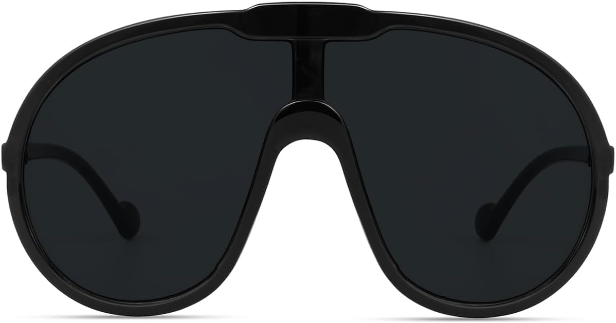 Trendy Oversized Sunglasses for Women Men Fashion Shield Aviator Sun Glasses UV400 Protection Goggles