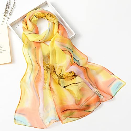 YOUR SMILE Ladies/Women's Lightweight Floral Print/Solid Color mixture Shawl Scarf For Spring Summer season