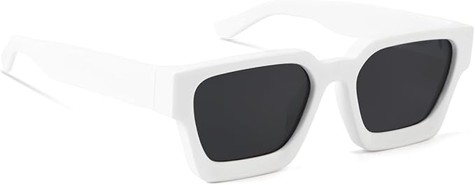 Trendy Square Sunglasses for Men Women Fashion Thick Rectangle Sun Glasses UV Protection Shades Designer Style