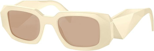 BUTABY Trendy Rectangle Sunglasses for Women Men Retro Sun Glasses Vintage Fashion Square Frame