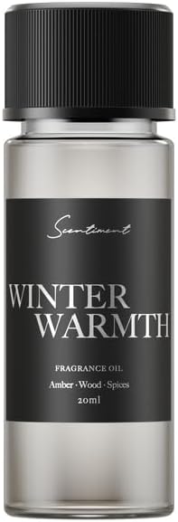 Scentiment - Winter Warmth Winter Collection Diffuser Oils | Aromatherapy Home Fragrance | Luxurious Scent with Notes of Amber, Balsam, Fresh Spices, 20ml