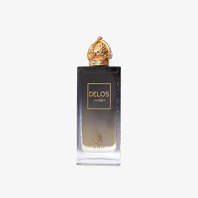 ARIF Delos Perfumes – Premium Woody Oriental Eau de Parfum for Men & Women – Cognac, Oak, Tonka Bean, Vanilla, Praline, Sandalwood – Long-Lasting Unisex Fragrance – 3.4 oz