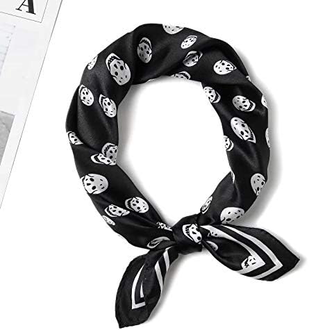 ANDANTINO 100% Real Mulberry Silk Scarf -21'' x 21''- Lightweight Neckerchief –Women Men Small Square Digital Printed Scarves
