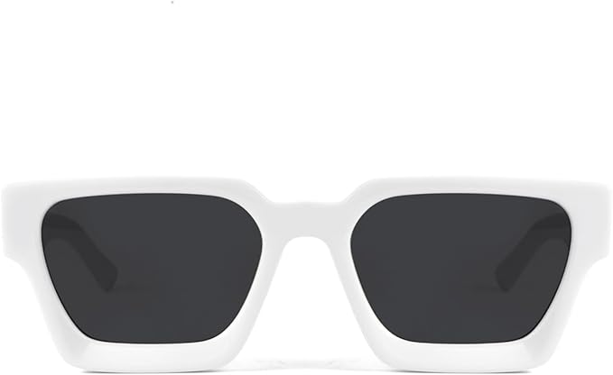 Trendy Square Sunglasses for Men Women Fashion Thick Rectangle Sun Glasses UV Protection Shades Designer Style