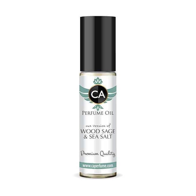 CA Perfume Impression of Wood Sage & Sea Salt Unisex Eau De Parfum Aromatic Scent Long Lasting Unisex Fragrance Travel Size TSA Ready for Day and Night Wear 0.33 Fl Oz 10ml