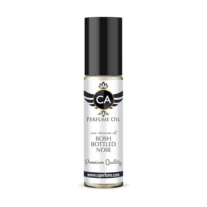 CA Perfume Impression of Bosh Bottled Noir for Men Fragrance Oil Woody Aromatic Scent Long Lasting Cologne for Men Travel Size TSA Ready Mini Parfum Body Oil Roll-on 0.33 Fl Oz 10ml