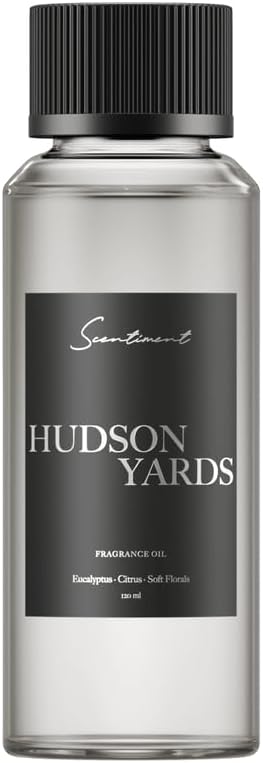 Scentiment Diffuser Oil - Hudson Yards | Aromatherapy Home Fragrance | Inspired by Equinox® Hotel | Luxurious Scent with Notes of Eucalyptus, Citrus, Soft Florals (120 mL)