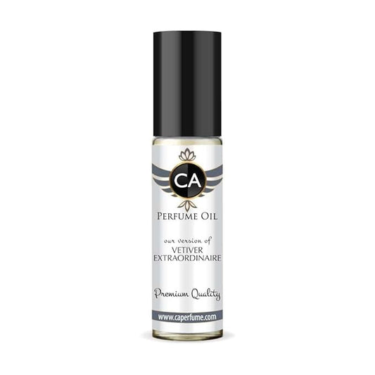 CA Perfume Impression of Vetiver Extraordinaire for Men Fragrance Oil Amber Woody Scent Long Lasting Cologne for Men Travel Size TSA Ready Mini Parfum Body Oil Roll-on 0.33 Fl Oz 10ml