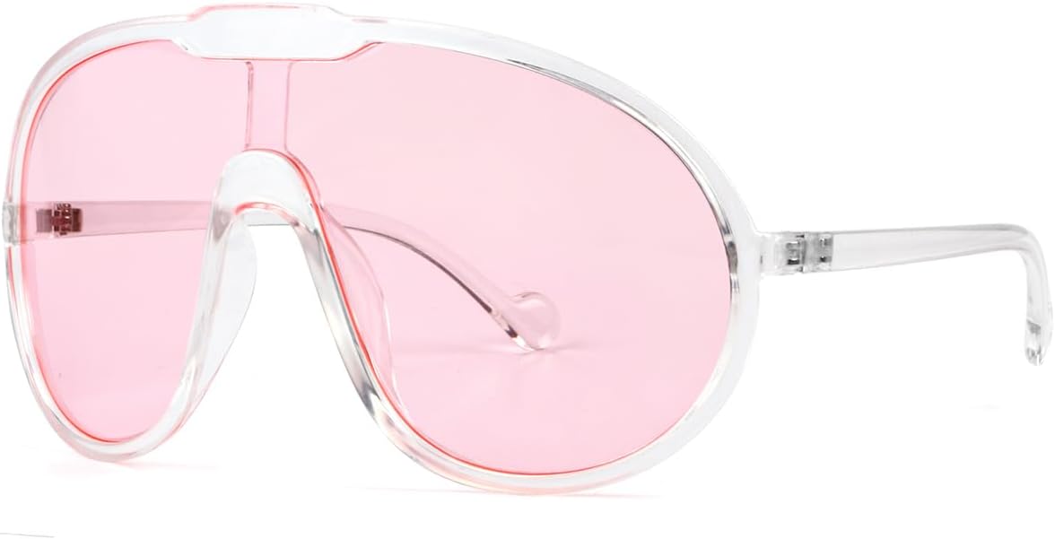 Trendy Oversized Sunglasses for Women Men Fashion Shield Aviator Sun Glasses UV400 Protection Goggles
