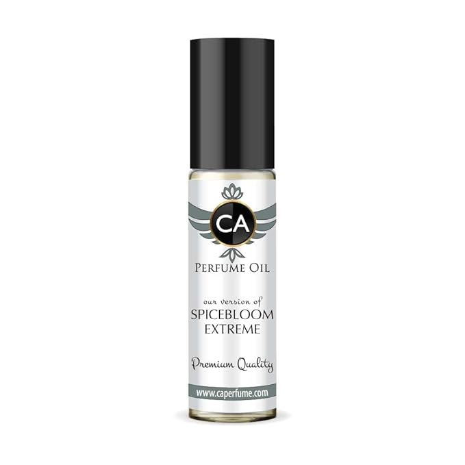 CA Perfume Impression of Spicebloom Extreme for Men Eau De Parfum Amber Spicy Scent Long Lasting Cologne for Men Travel Size TSA Ready for Day and Night Wear 0.33 Fl Oz 10ml