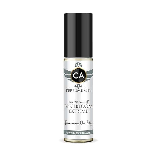 CA Perfume Impression of Spicebloom Extreme for Men Eau De Parfum Amber Spicy Scent Long Lasting Cologne for Men Travel Size TSA Ready for Day and Night Wear 0.33 Fl Oz 10ml