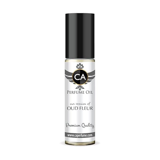 CA Perfume Impression of Oud Fleur Unisex Eau De Parfum Woody Chypre Scent Long Lasting Unisex Fragrance Travel Size TSA Ready for Day and Night Wear 0.33 Fl Oz 10ml