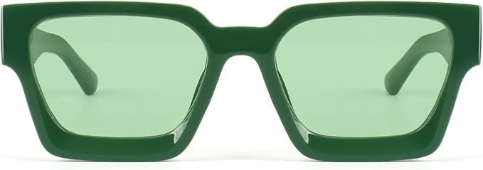 Trendy Square Sunglasses for Men Women Fashion Thick Rectangle Sun Glasses UV Protection Shades Designer Style