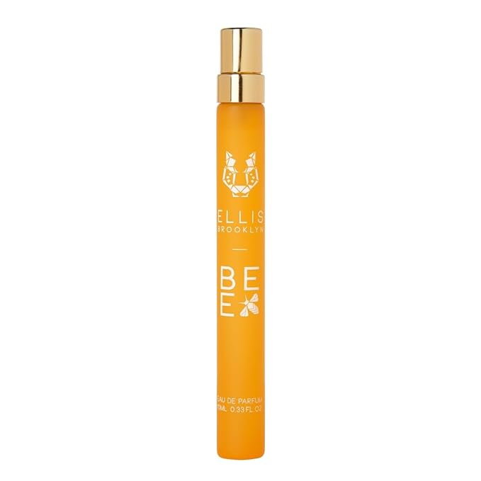Ellis Brooklyn BEE Eau de Parfum, Travel Spray, Honey Vanilla Perfume for Women, Warm, Spicy Scent with Sandalwood, Cocoa, & Dark Rum – Gourmand Fragrance, Paraben & Phthalate Free, 10ml / 0.33 Fl Oz