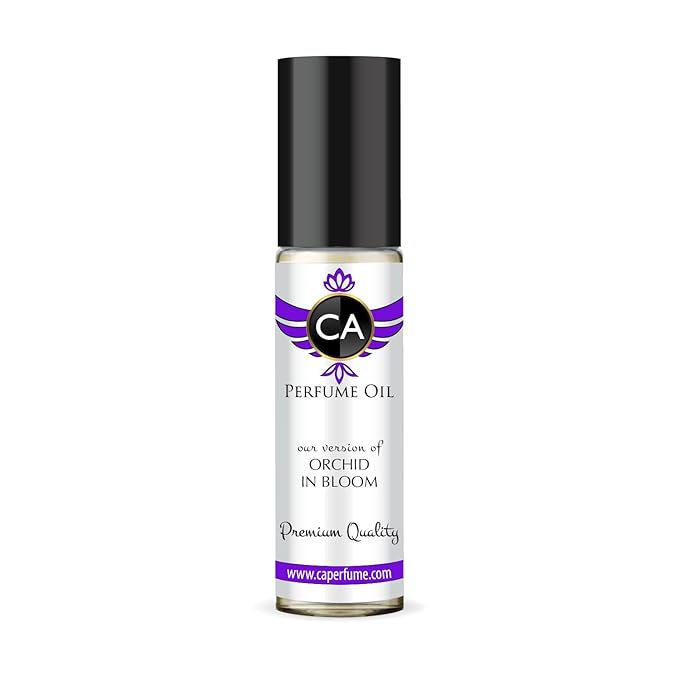 CA Perfume Originals Orchid in Bloom Unisex Fragrance Oil Floral Scent Long Lasting Perfumes for Women & Men Travel Size TSA Ready Mini Parfum Body Oil Roll-on 0.33 Fl Oz 10ml
