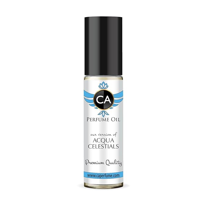 CA Perfume Impression of Acqua Celest Unisex Eau De Parfum Floral Green Scent Long Lasting Unisex Fragrance Travel Size TSA Ready for Day and Night Wear 0.33 Fl Oz 10ml