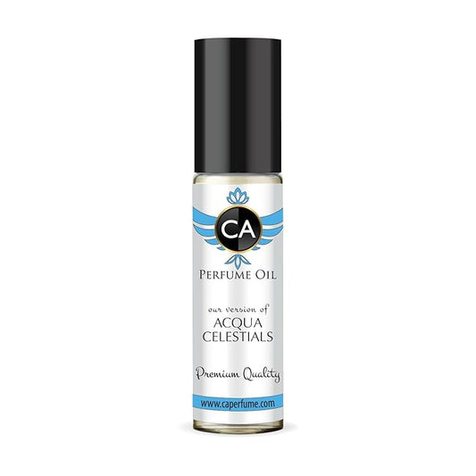 CA Perfume Impression of Acqua Celest Unisex Eau De Parfum Floral Green Scent Long Lasting Unisex Fragrance Travel Size TSA Ready for Day and Night Wear 0.33 Fl Oz 10ml