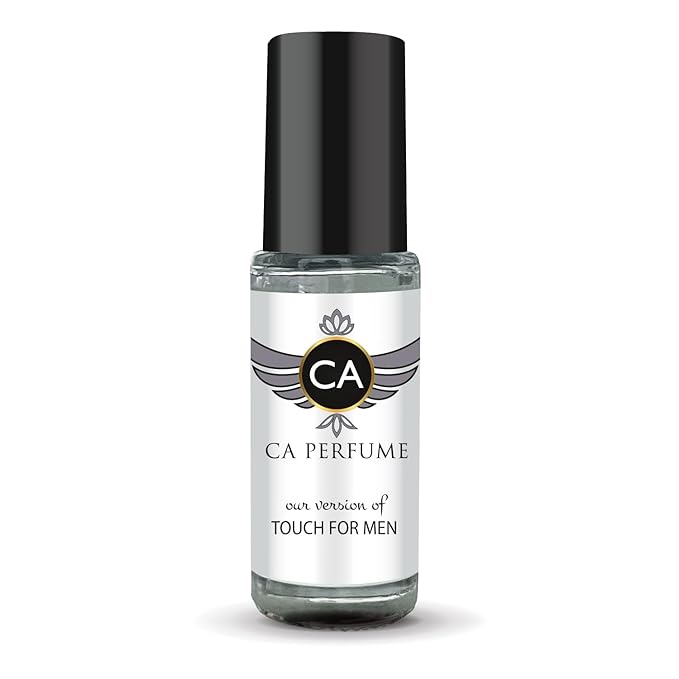 CA Perfume Impression of Touch For Men Perfume Oil Woody Floral Musk Scent Long Lasting Cologne for Men Travel Size Mini Perfume Sample TSA Ready Body Oil Roll-on 0.14 Fl Oz 4ml