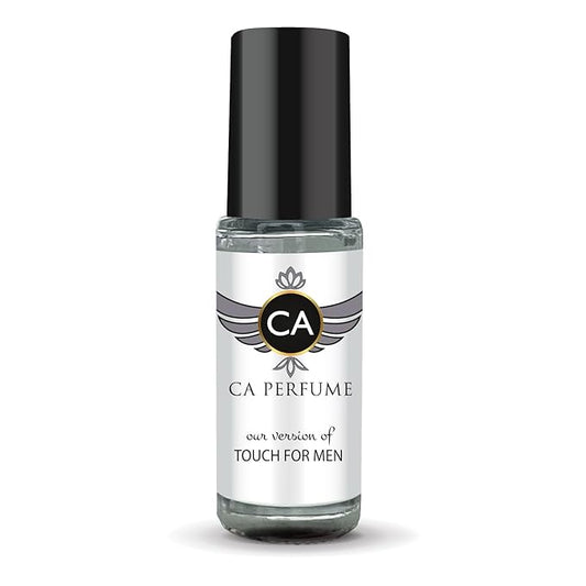 CA Perfume Impression of Touch For Men Perfume Oil Woody Floral Musk Scent Long Lasting Cologne for Men Travel Size Mini Perfume Sample TSA Ready Body Oil Roll-on 0.14 Fl Oz 4ml
