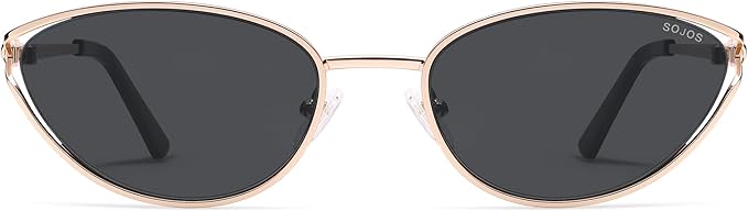 SOJOS Trendy Oval Polarized Sunglasses for Women,Retro 90s Cat Eye Shades SJ1254