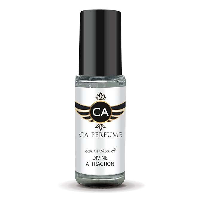 CA Perfume Impression of Divine Attraction Unisex Perfume Oil Leather Scent Long Lasting Fragrance for Women and Men Travel Size Mini Perfume Sample TSA Ready Body Oil Roll-on 0.14 Fl Oz 4ml