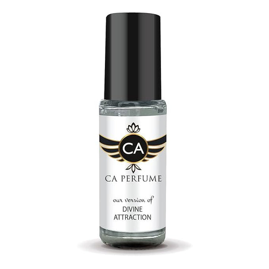 CA Perfume Impression of Divine Attraction Unisex Perfume Oil Leather Scent Long Lasting Fragrance for Women and Men Travel Size Mini Perfume Sample TSA Ready Body Oil Roll-on 0.14 Fl Oz 4ml