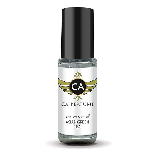 CA Perfume Impression of Asian Green Tea Unisex Perfume Oil Citrus Aromatic Scent Long Lasting Fragrance for Women and Men Travel Size Mini Perfume Sample TSA Ready Body Oil Roll-on 0.14 Fl Oz 4ml