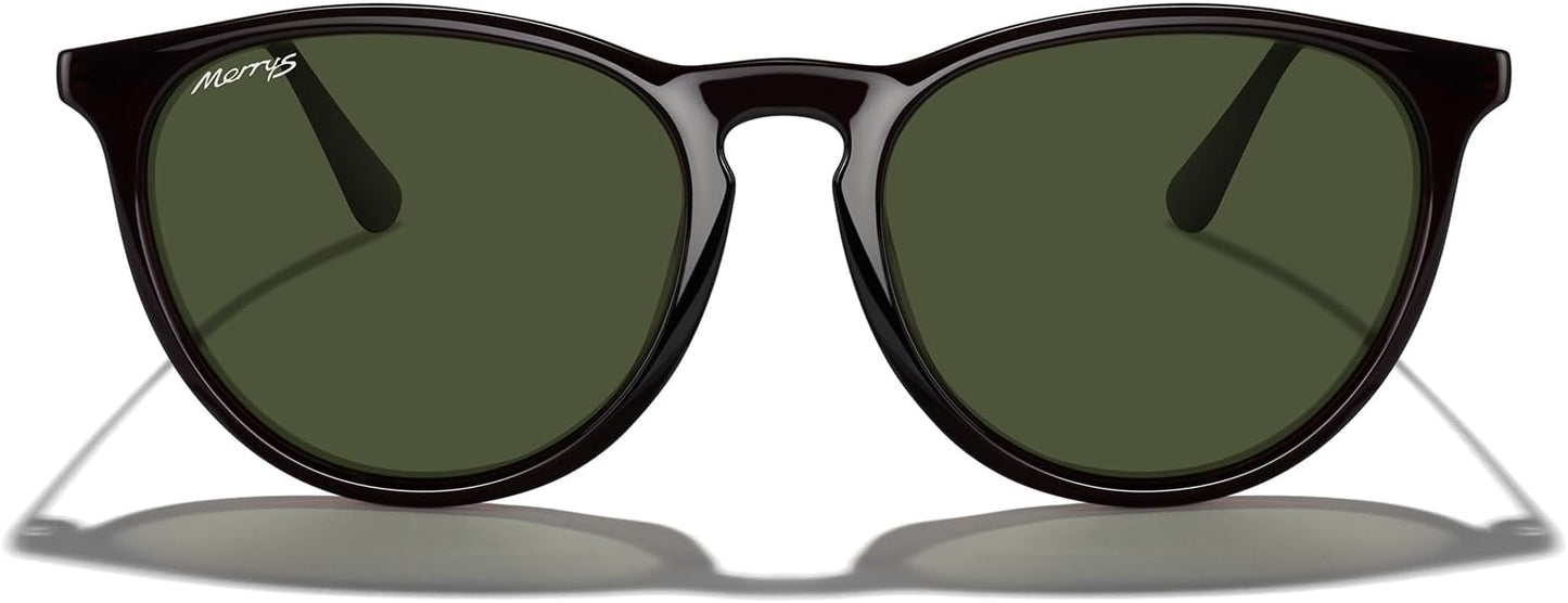 MERRY'S Vintage Polarized Sunglasses for Women Men Retro Round Mirrored Lens Sun glasses UV400