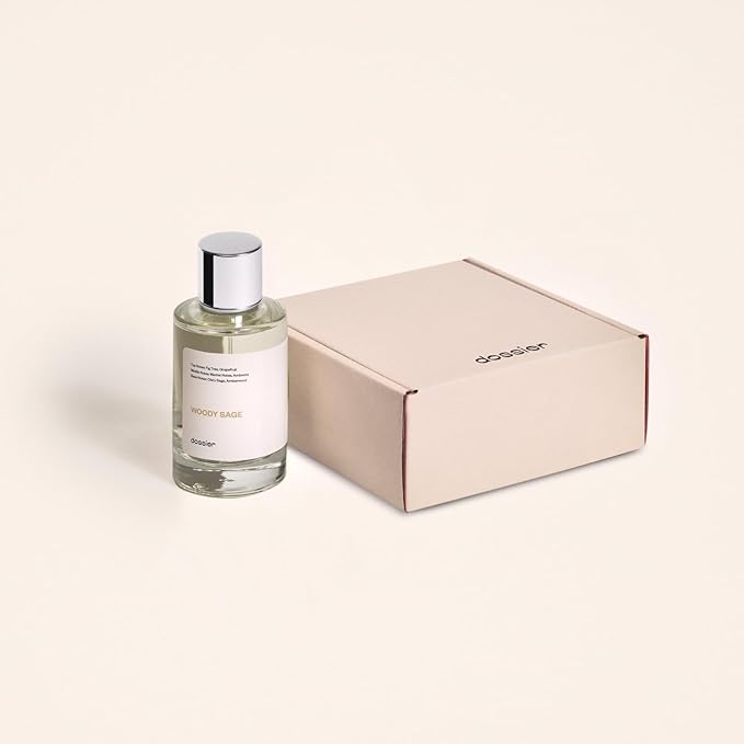 Dossier - Woody Sage - Eau de Parfum - Inspired by J.Malone's Wood Sage & Sea Salt - Perfume Luxury - Pure Infused - Paraben-Free - Vegan - For Women Men Unisex - Fragrance 3.4 Fl oz (Spray 100ml)