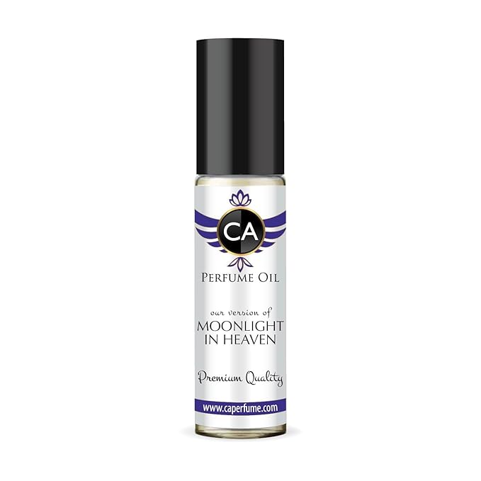 CA Perfume Impression of Moonlight In Heaven Unisex Fragrance Oil Aromatic Scent Long Lasting Perfumes for Women & Men Travel Size TSA Ready Mini Parfum Body Oil Roll-on 0.33 Fl Oz 10ml