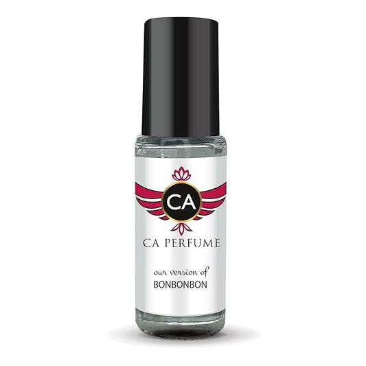 CA Perfume Impression of Bonbonbon for Women Perfume Oil Floral Fruity Gourmand Scent Long Lasting Perfumes for Women Travel Size Mini Perfume Sample TSA Ready Body Oil Roll-on 0.14 Fl Oz 4ml