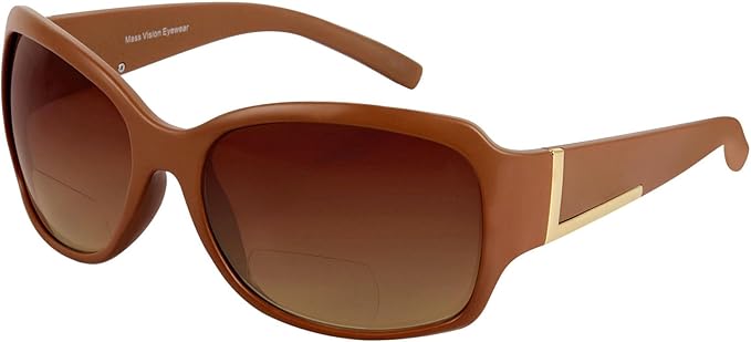 Bifocal Sunglasses 'The Fashionista' Women's Designer Outdoor Reading Glasses with UV400 Protection (2 Pack)