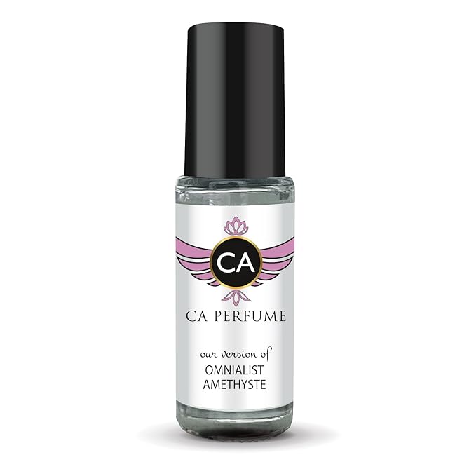 CA Perfume Impression of Omnialist Amethyste for Women Perfume Oil Floral Woody Musk Scent Long Lasting Perfumes for Women Travel Size Mini Perfume Sample TSA Ready Body Oil Roll-on 0.14 Fl Oz 4ml