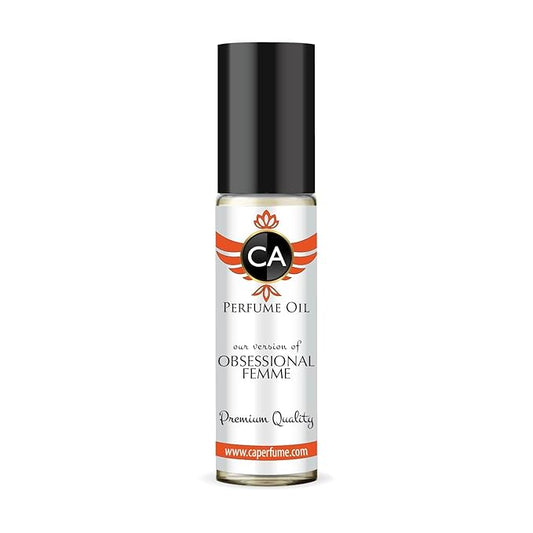 CA Perfume Impression of Obsessional Femme for Women Fragrance Oil Amber Spicy Scent Long Lasting Perfumes for Women Travel Size TSA Ready Mini Parfum Body Oil Roll-on 0.33 Fl Oz 10ml