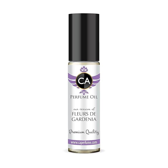 CA Perfume Impression of Fleurs De Gardenia for Women Fragrance Oil Floral Green Scent Long Lasting Perfumes for Women Travel Size TSA Ready Mini Parfum Body Oil Roll-on 0.33 Fl Oz 10ml