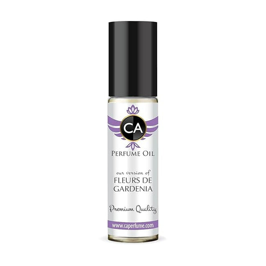 CA Perfume Impression of Fleurs De Gardenia for Women Fragrance Oil Floral Green Scent Long Lasting Perfumes for Women Travel Size TSA Ready Mini Parfum Body Oil Roll-on 0.33 Fl Oz 10ml